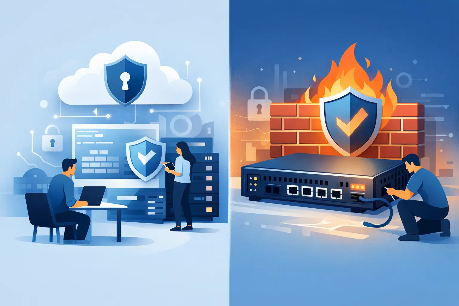 Managed Firewall oder Hardware Firewall wählen